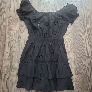 Aqua Dress... Black eyelit dress size S